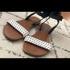 Black and White Sandals